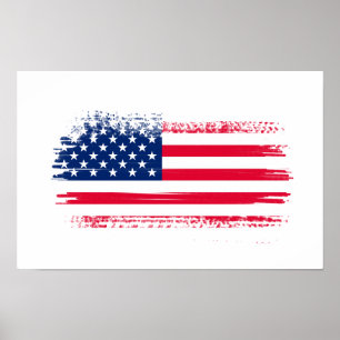 Póster Bandera de Estados Unidos