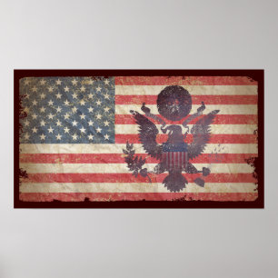 Póster Bandera de Estados Unidos
