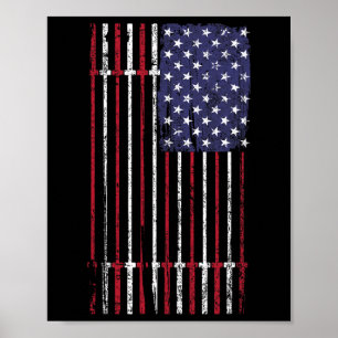 Póster Bandera De Estados Unidos Barbell Para Mujeres