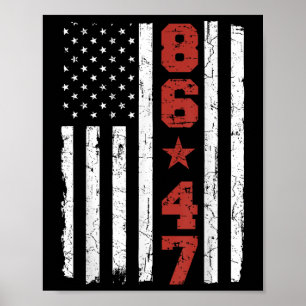 Póster Bandera De Estados Unidos Retro Vintage 86 47 Anti