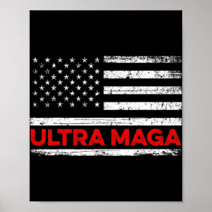 Póster Bandera de Estados Unidos Ultra Maga