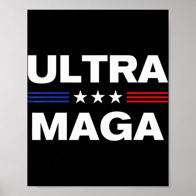 Póster Bandera de Estados Unidos Ultra Maga 3 (Frente)