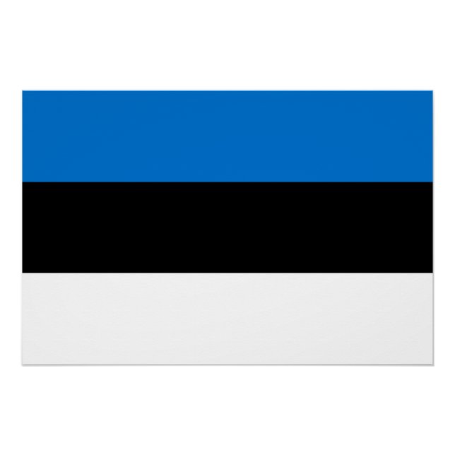 Póster Bandera de Estonia (Anverso)