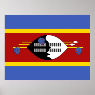 Póster Bandera de Eswatini