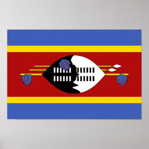 Póster Bandera de Eswatini