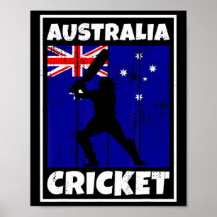 Póster Bandera de fanático de críquet australiano de Aust