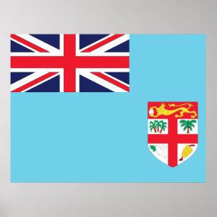 Póster Bandera de Fiji