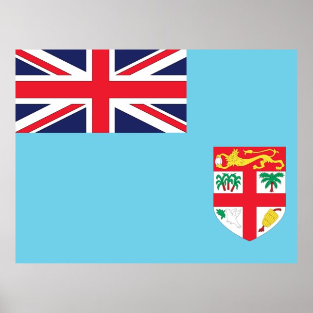 Póster Bandera de Fiji (Frente)
