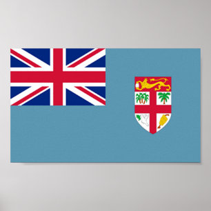 Póster Bandera de Fiji