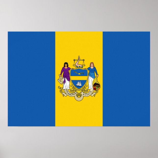 Póster Bandera de Filadelfia (Pensilvania) (Frente)