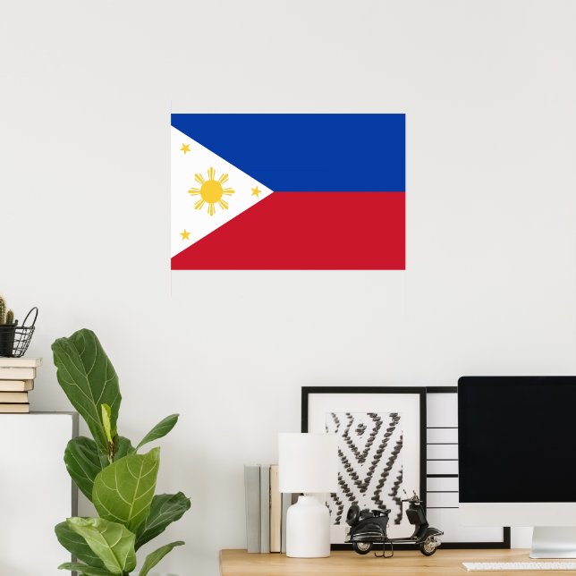 Póster Bandera de Filipinas (Oficina en casa)