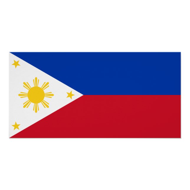 Póster Bandera de Filipinas (Anverso)