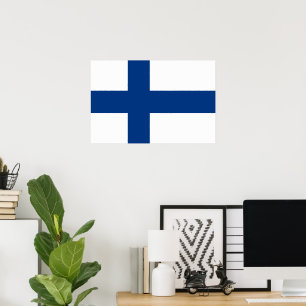 Póster Bandera de Finlandia
