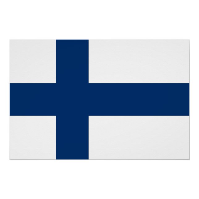 Póster Bandera de Finlandia (Anverso)