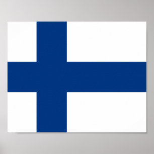 Póster Bandera de Finlandia