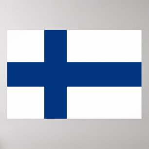 Póster Bandera de Finlandia