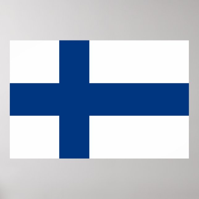 Póster Bandera de Finlandia (Frente)