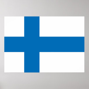 Póster Bandera de Finlandia