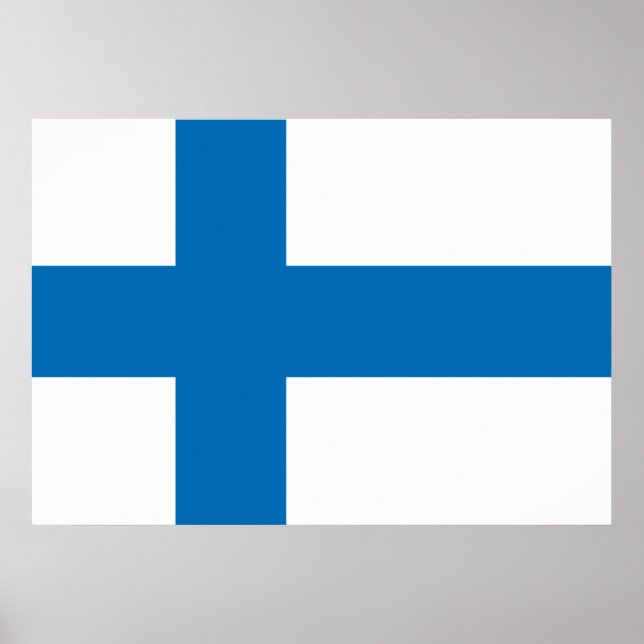 Póster Bandera de Finlandia (Frente)