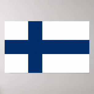 Póster Bandera de Finlandia