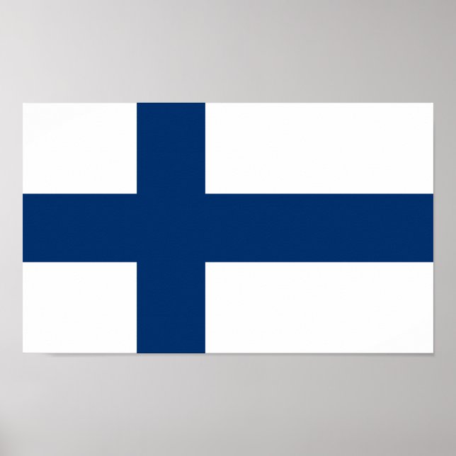 Póster Bandera de Finlandia (Frente)
