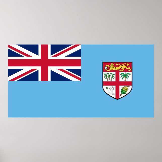 Póster Bandera de Fiyi (Frente)