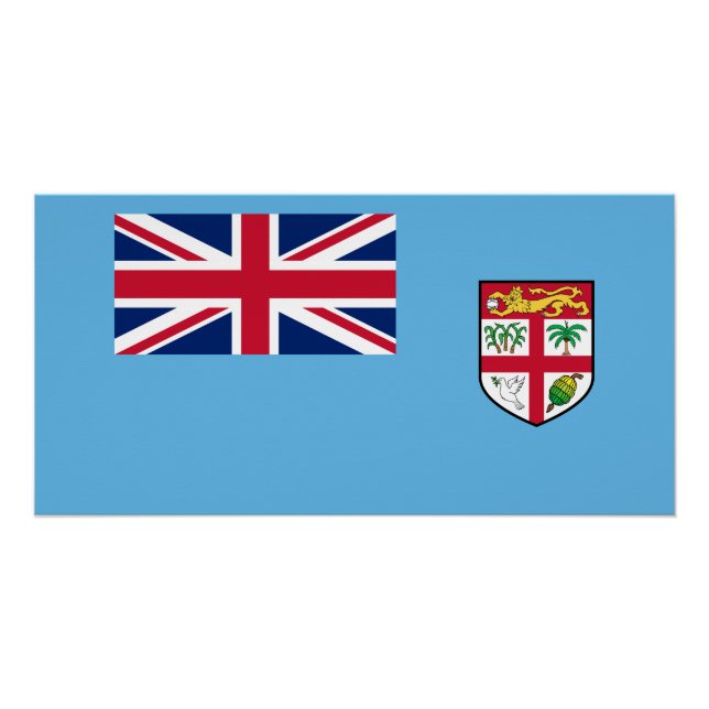 Póster Bandera de Fiyi (Anverso)