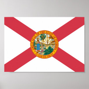 Póster Bandera de Florida