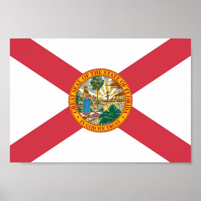Póster Bandera de Florida (Frente)