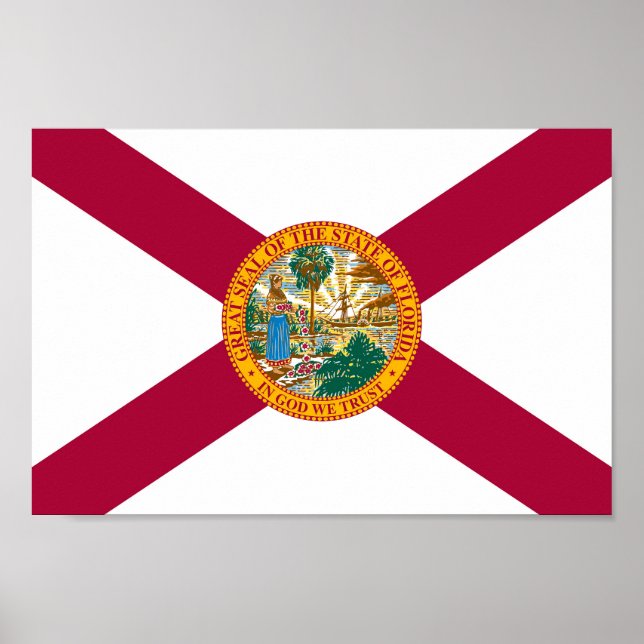 Póster Bandera de Florida (Frente)