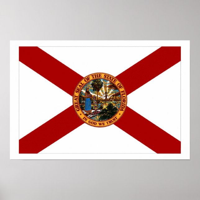 Póster Bandera de Florida (Frente)