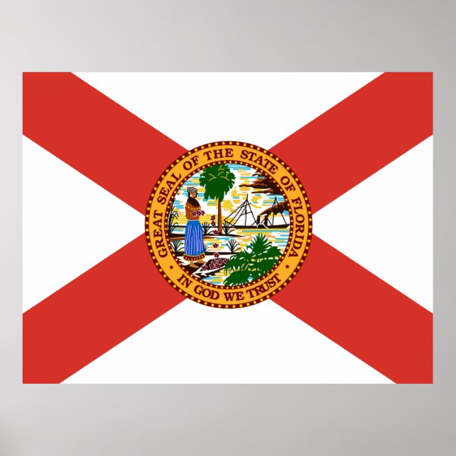 Póster Bandera de Florida (Frente)