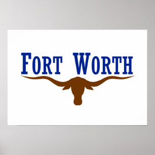 Póster Bandera de Fort Worth