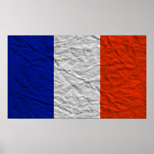 Póster bandera de francia