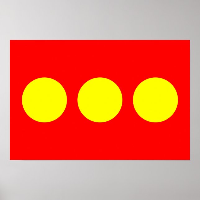 Póster Bandera de Freetown Christiania (Frente)