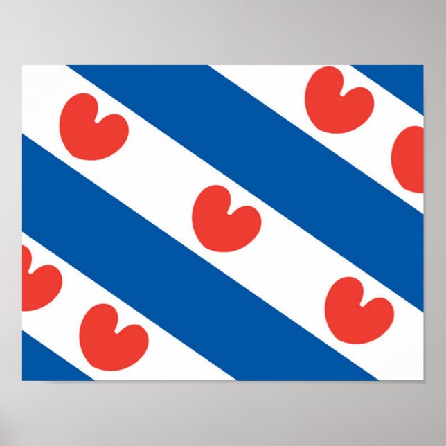 Póster Bandera de Frisia (Frente)