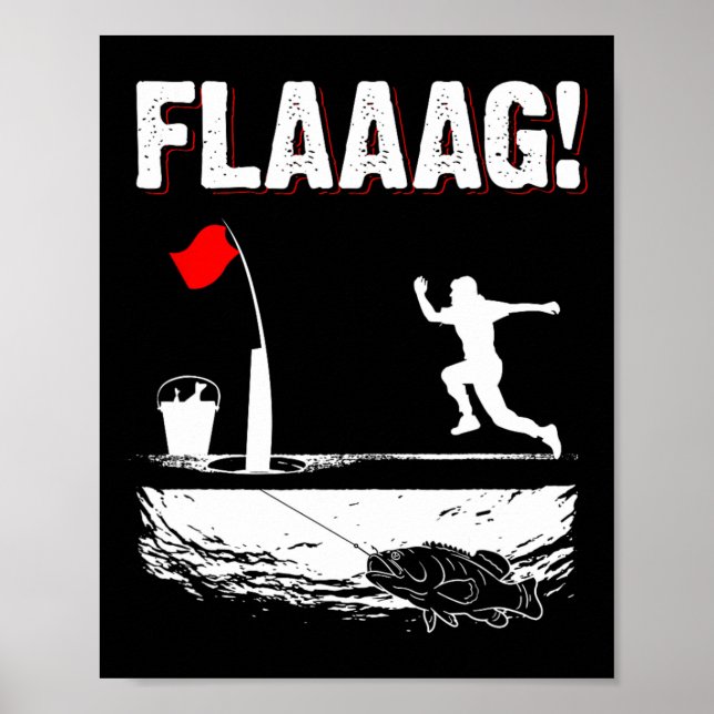 Póster Bandera de funcionamiento para Ice Fishing Tip Up (Frente)