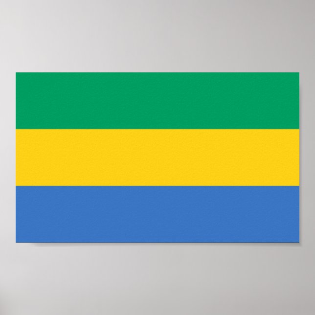 Póster Bandera de Gabón (Frente)