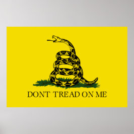 Póster Bandera de Gadsden (no me toques) (bandera de las
