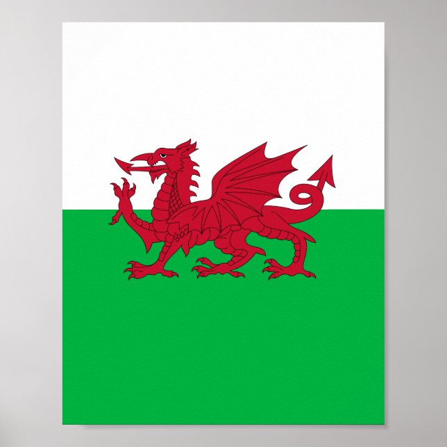 Póster Bandera de Gales (Cymru) (Frente)