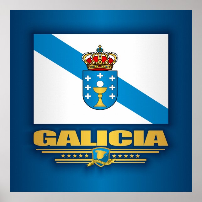 Póster Bandera de Galicia (Frente)