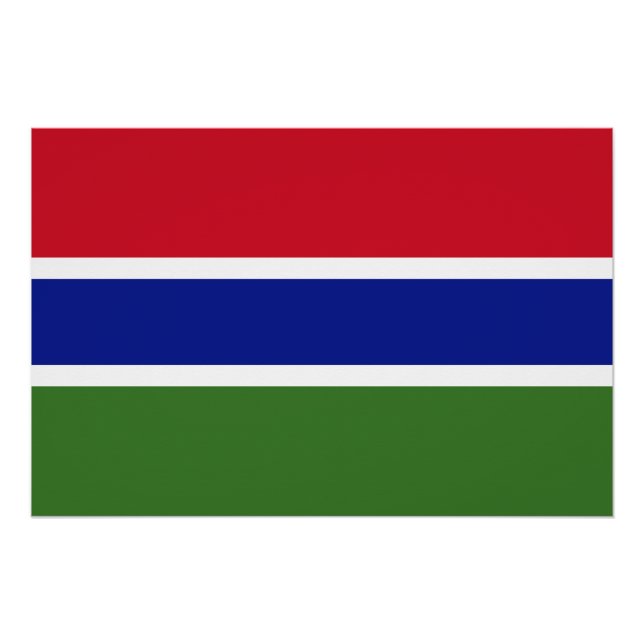 Póster Bandera de Gambia (Anverso)