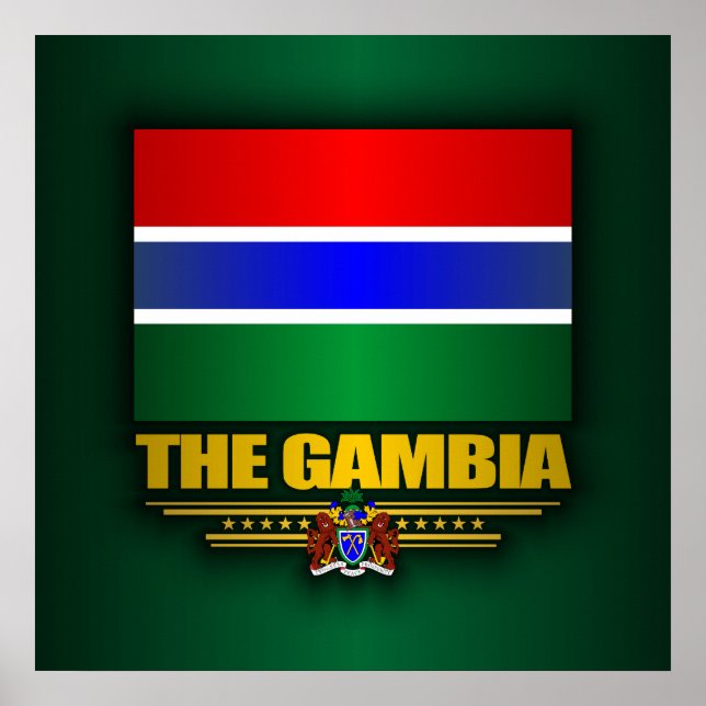 Póster Bandera de Gambia (Frente)