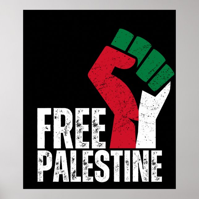 Póster Bandera de Gaza Palestina Libre - Libertad para lo (Frente)