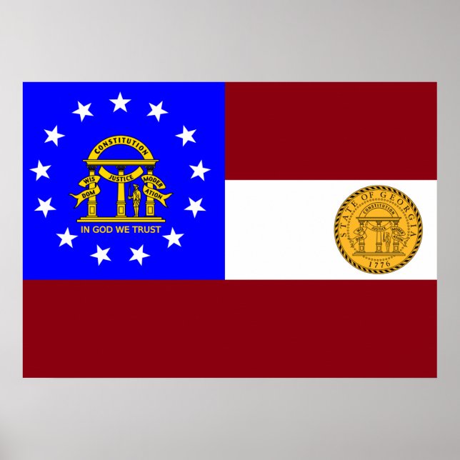 Póster Bandera de Georgia (Frente)
