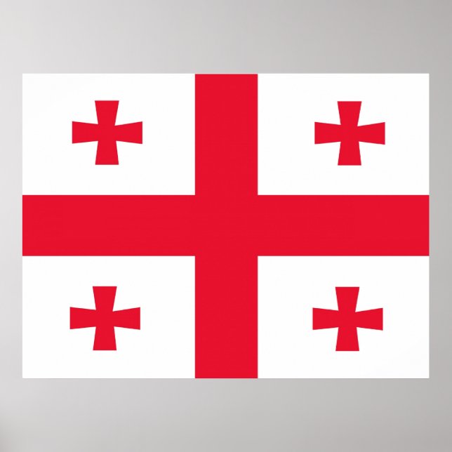 Póster bandera de Georgia (Frente)