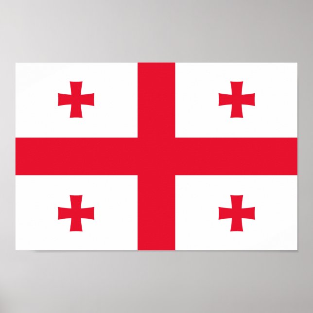Póster Bandera de Georgia (Frente)