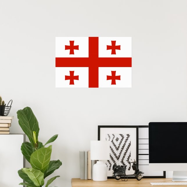 Póster Bandera de Georgia (Oficina en casa)