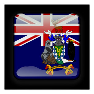 Póster Bandera de Georgia del Sur