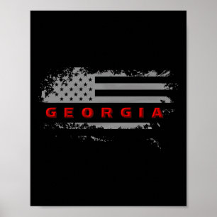 Póster Bandera de Georgia EE. UU.